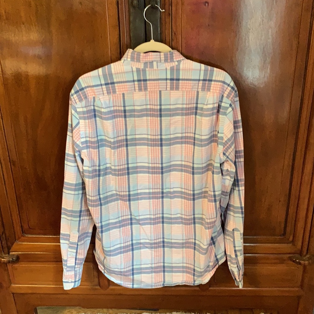 J. Crew Button-down Pink & Blue Plaid Shirt - Picture 2 of 5